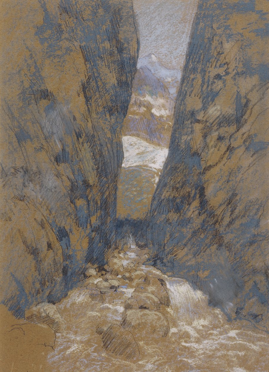 A Mountain Gorge by John Henry Twachtman