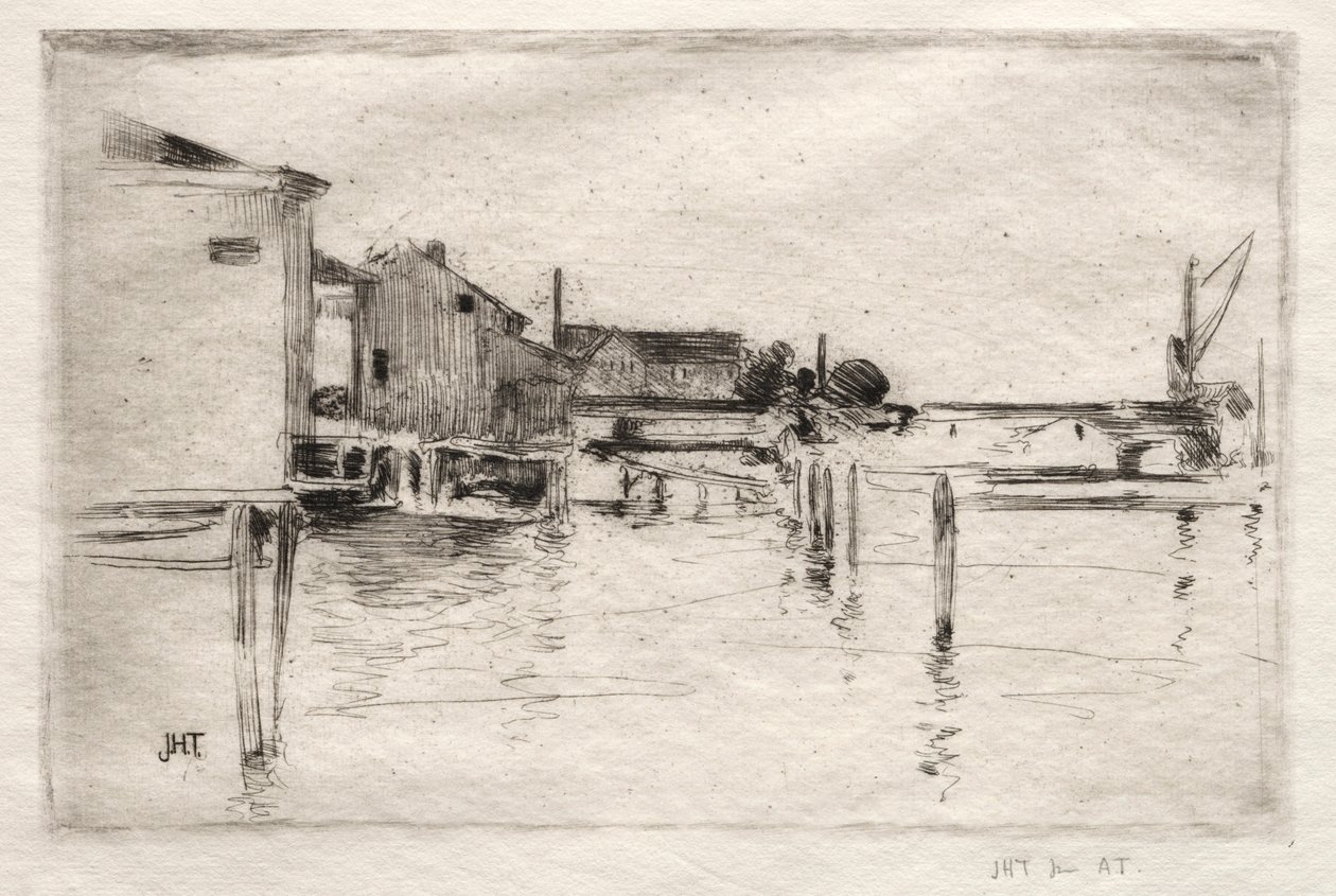 The Dock, Bridgeport, Connecticut by John Henry Twachtman