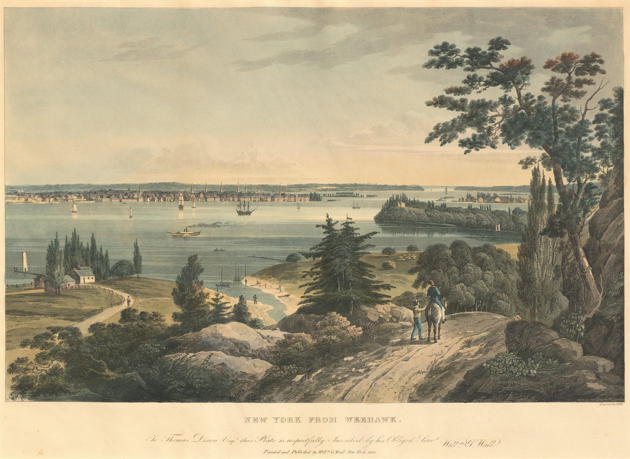 New York from Weehawk by John Hill. after William Guy Wall