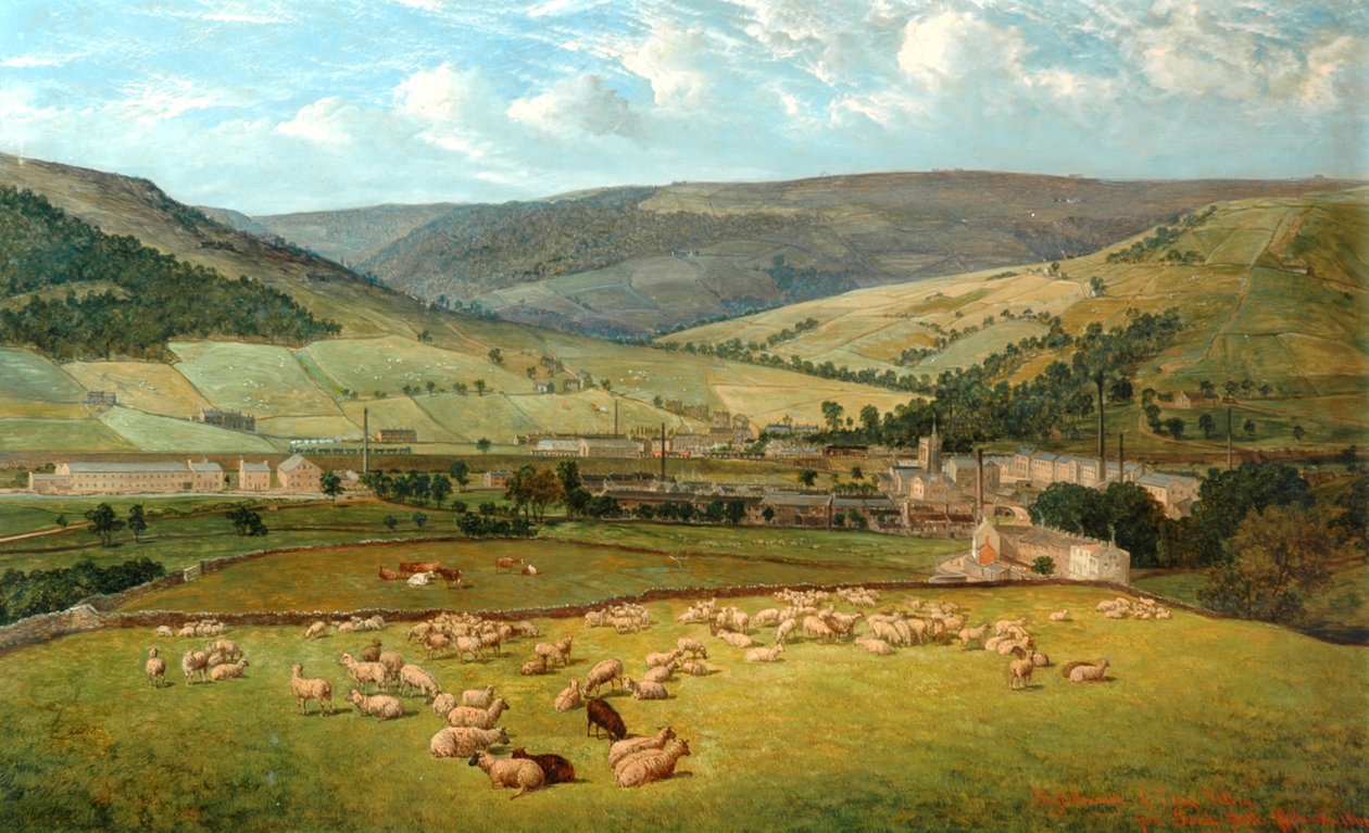 Mytholmroyd & Cragg Vale from Ewood Hall by John Holland