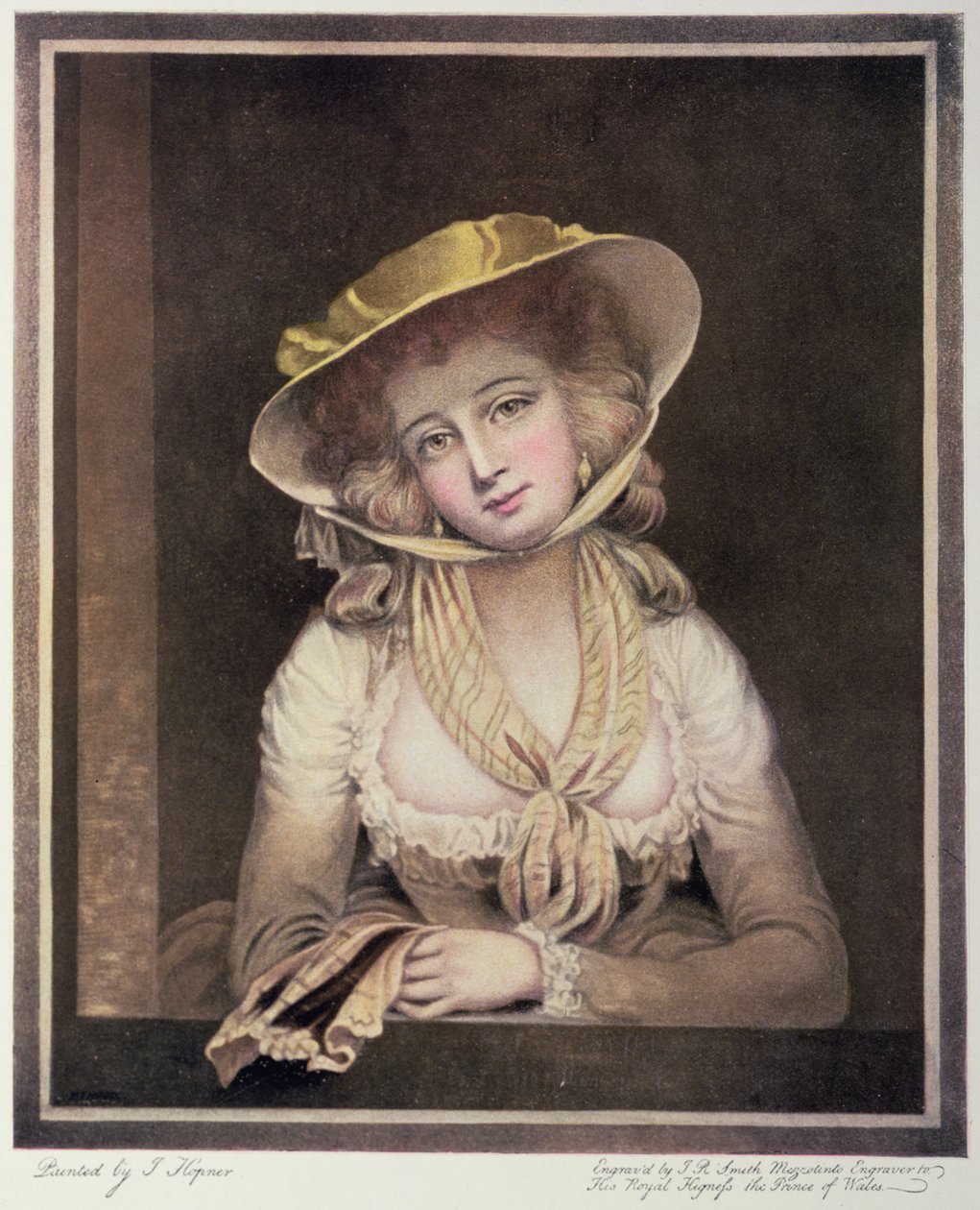 Portrait of Sophia Western, engraved by J.R. Smith by John Hoppner