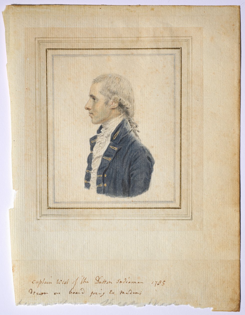 Portrait of Sir Captain West of the Dutton Indiaman by John I. smart