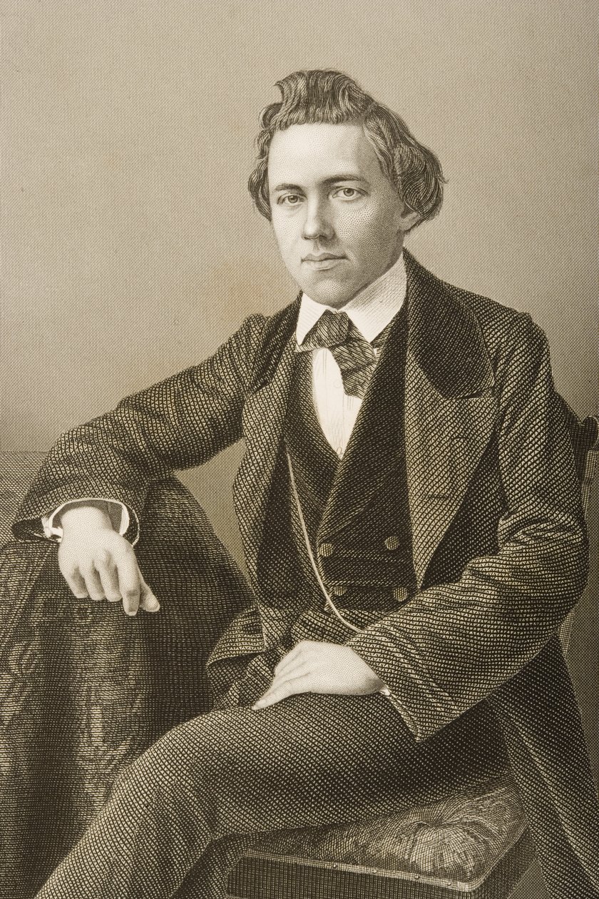 Paul Charles Morphy (1837-84) engraved by D.J. Pound from a photograph, from 