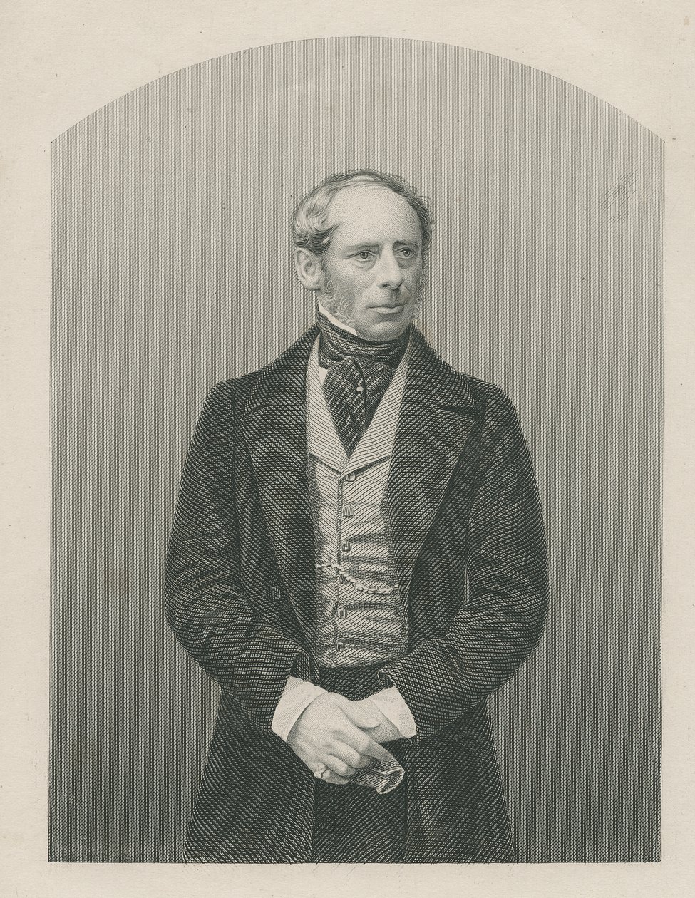 Sir John Somerset Pakington engraved by D.J. Pound from a photograph, from 