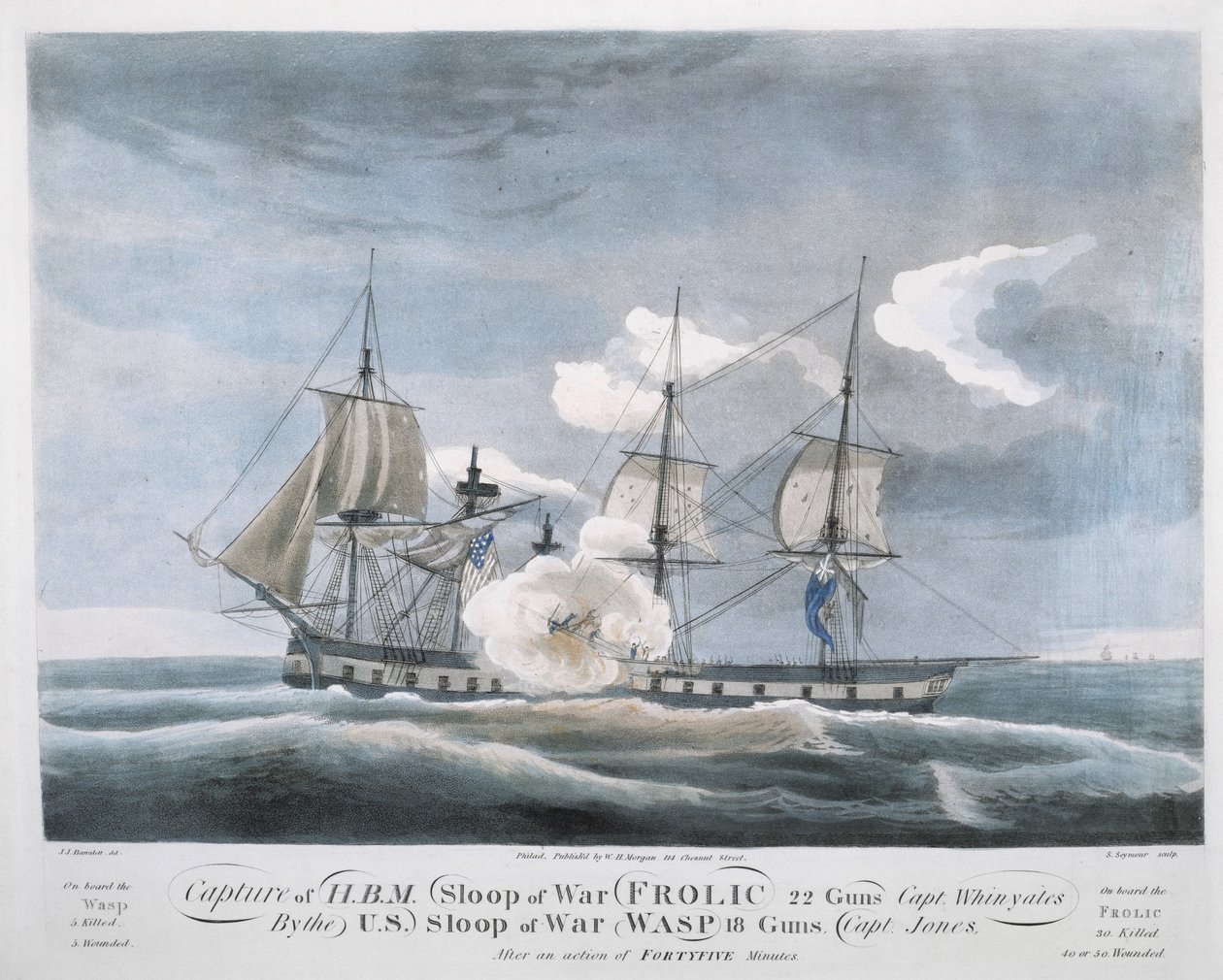 Capture of H.B.M. Sloop of War FROLIC, 22 Guns, Capt. Whinyates By the ...