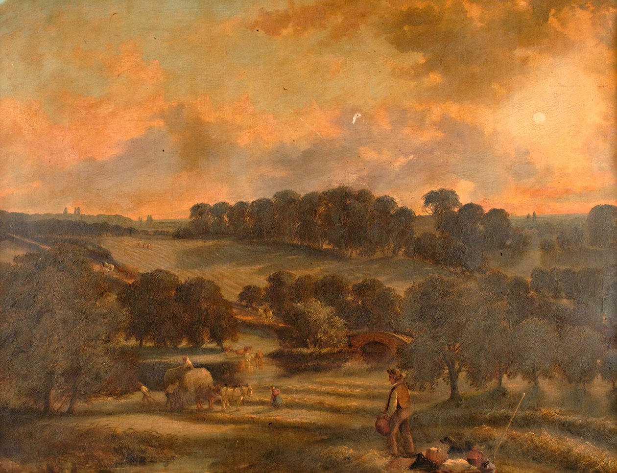 Haytime, Hamstead Mill, Handsworth, Staffordshire by John Joseph Hughes