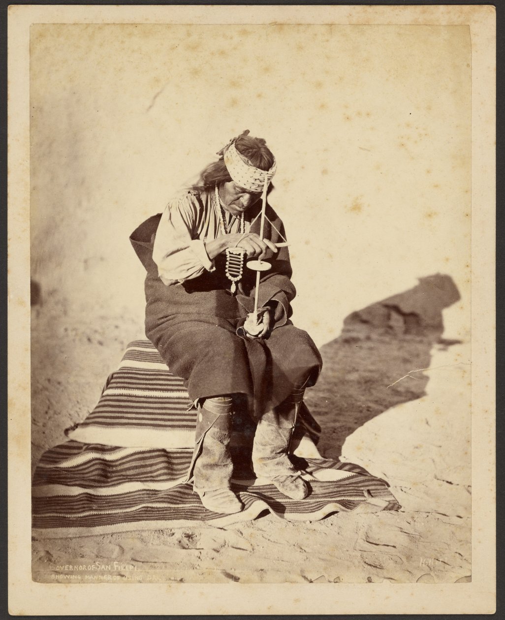 Governor of San Felipe Showing Manner of Using Drill by John K. Hillers