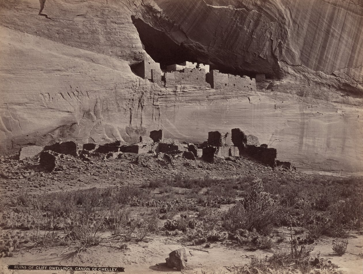 Ruins of Cliff Dwellings, Canyon de Chelly by John K. Hillers