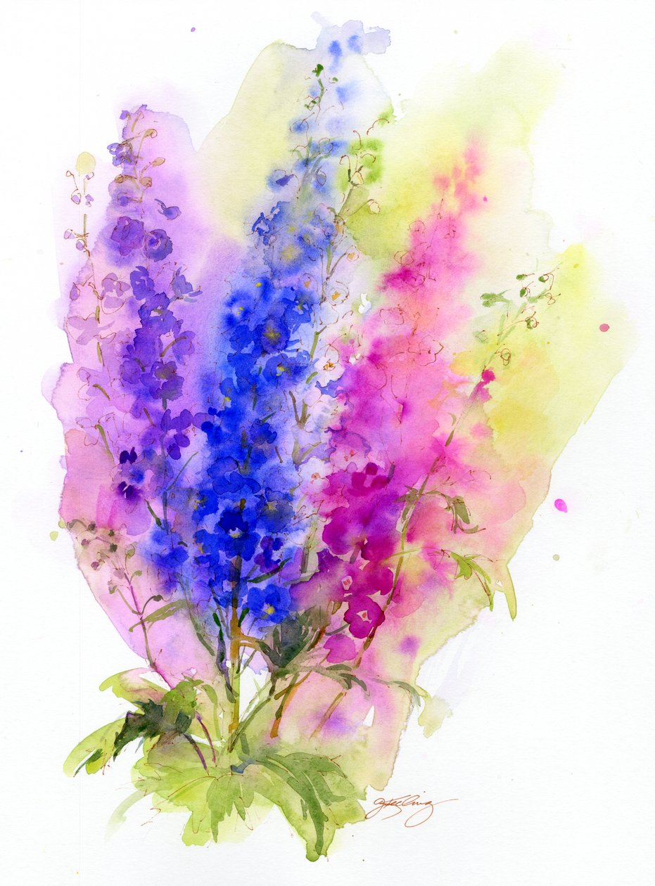 Delphinium, 2016 by John Keeling