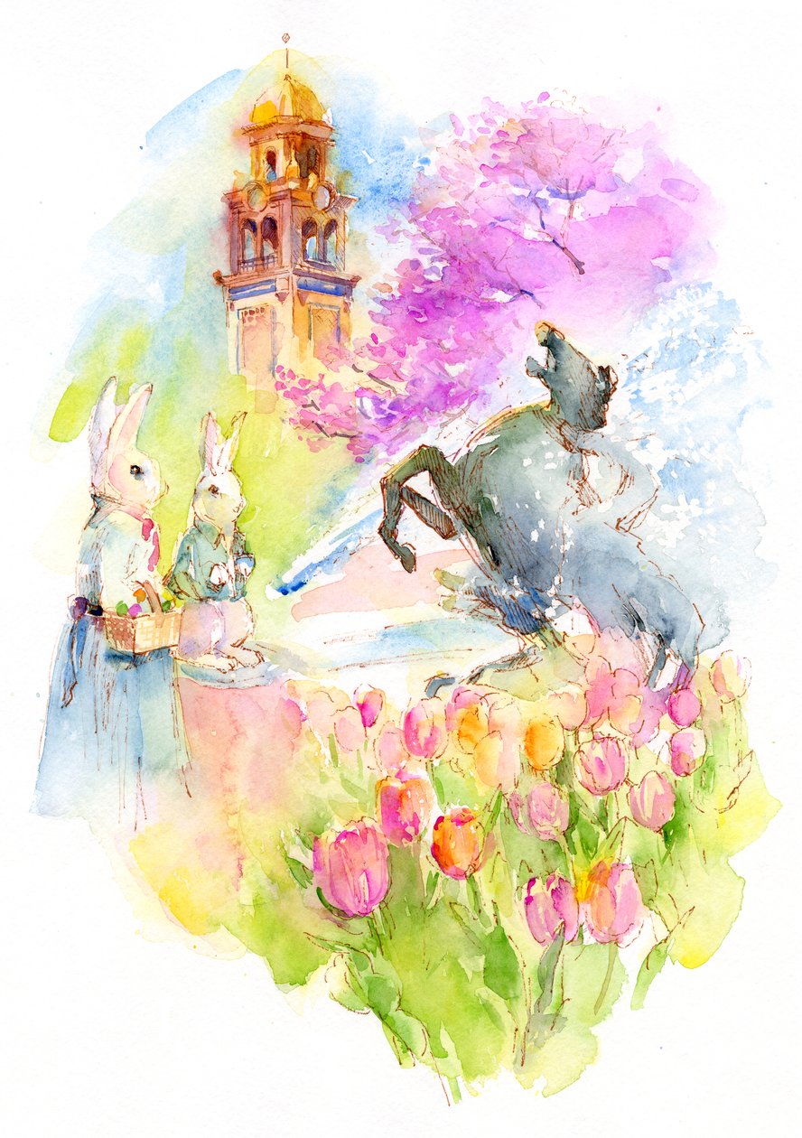 Plaza at Easter by John Keeling