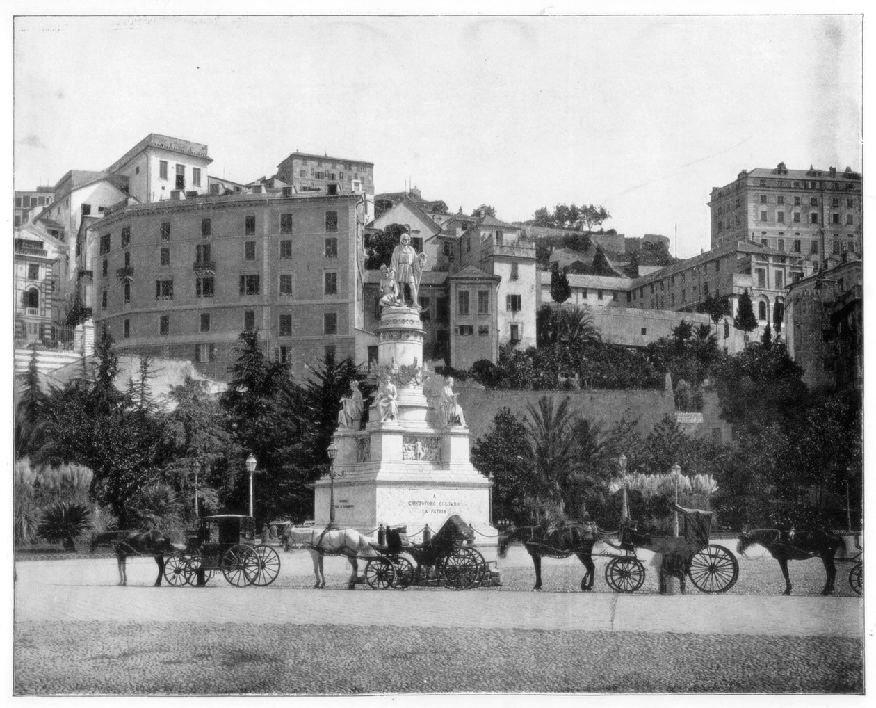 Statue of Columbus, Genoa, Italy, Late 19th Century by John L. Stoddard