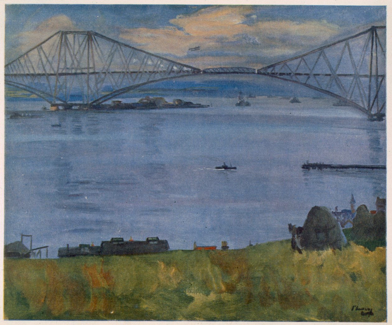 The Forth Bridge, from British Artists at the Front, continuation of The Western Front by John Lavery