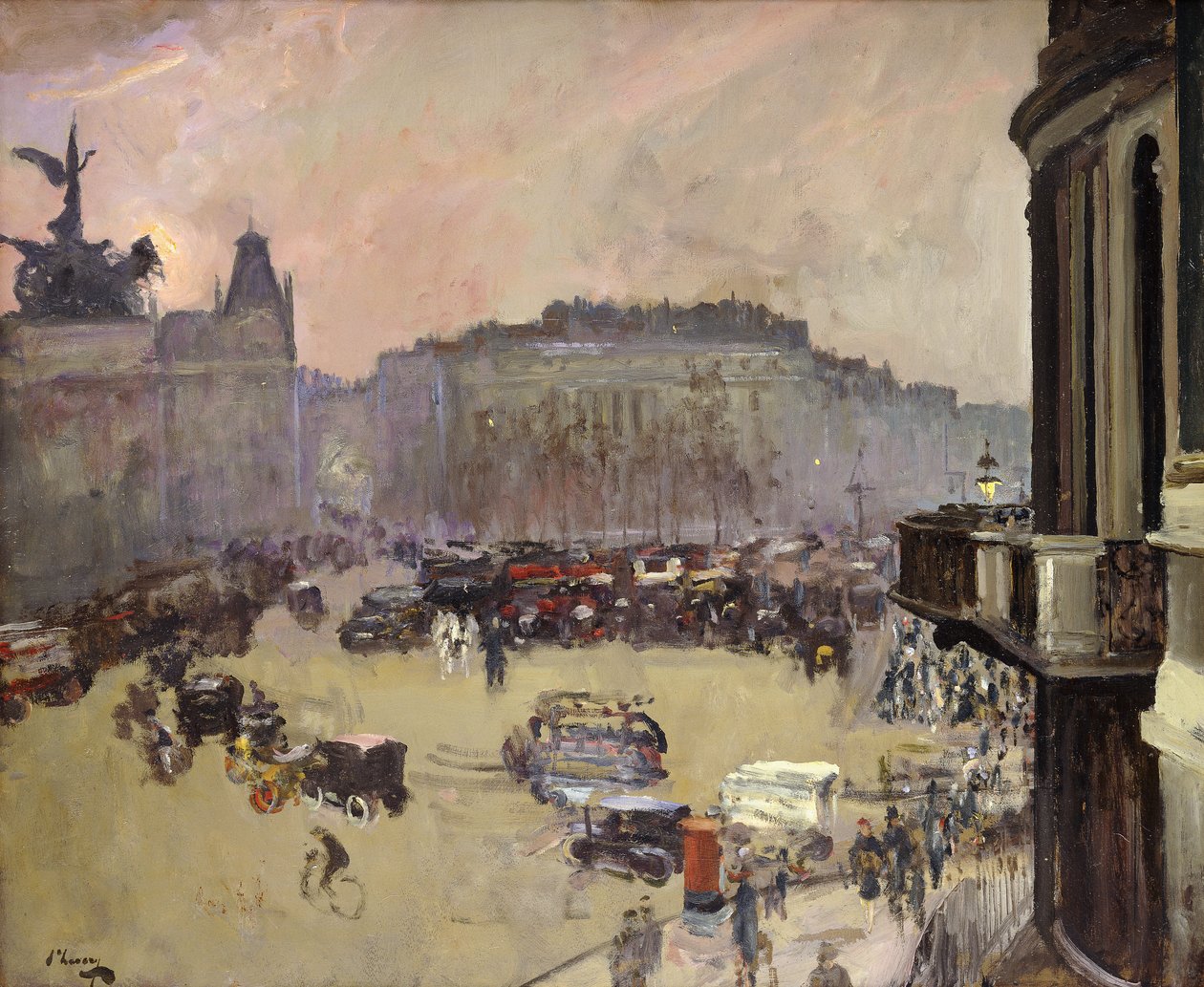 The Winter Sun, Hyde Park Corner by John Lavery