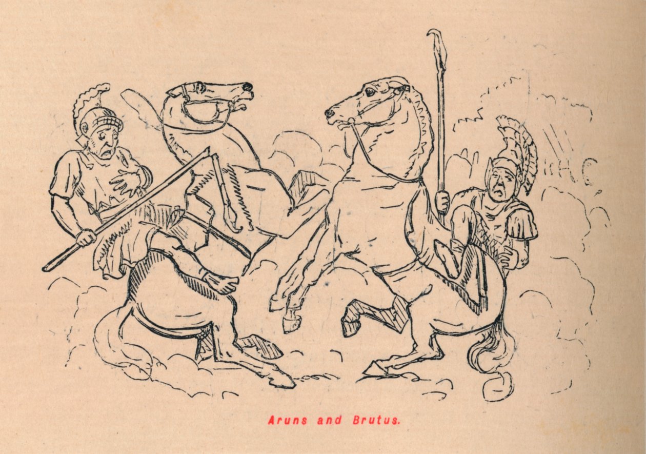 Aruns and Brutus, 1852 by John Leech