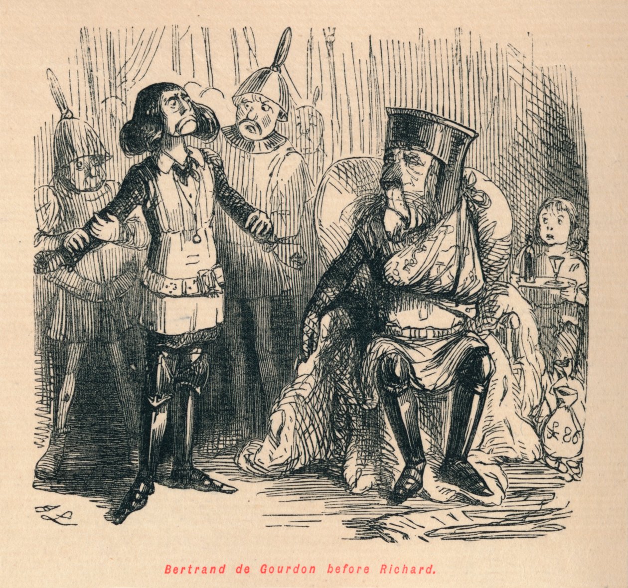 Bertrand de Gourdon Before Richard by John Leech