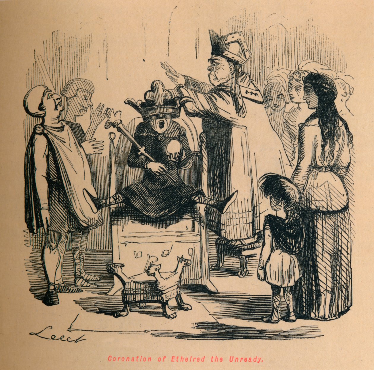 Coronation of Ethelred the Unready, c1860 by John Leech