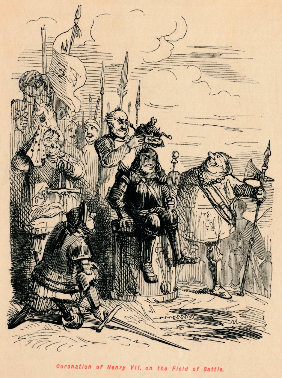 Coronation of Henry VII on the Field of Battle by John Leech