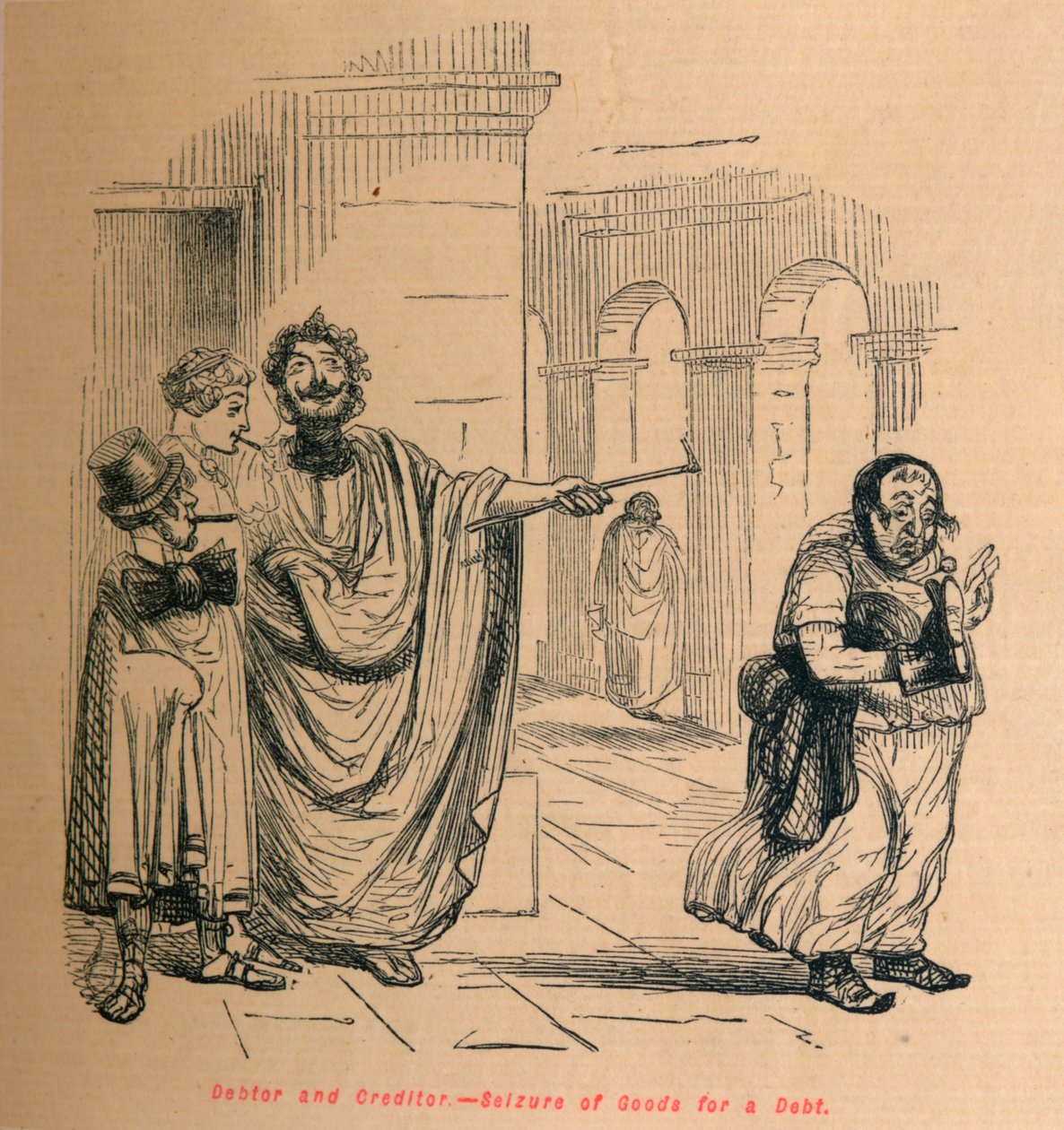 Debtor and Creditor - Seizure of Goods for a Debt, 1852 by John Leech