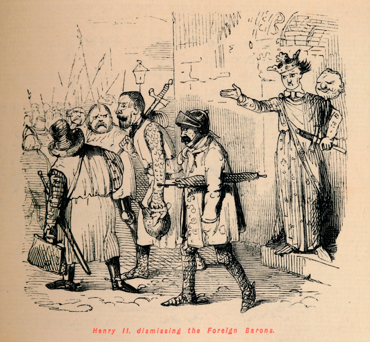 Henry II Dismissing the Foreign Barons, c. 1860 by John Leech