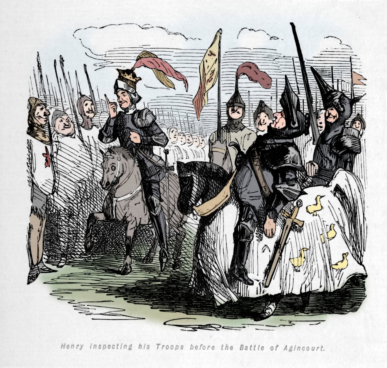 Henry inspecting his Troops before the Battle of Agincourt by John Leech