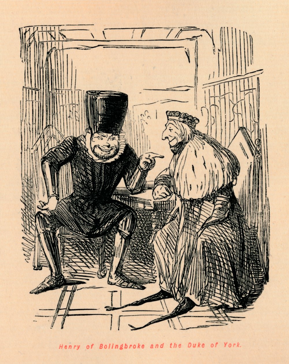 Henry of Bolingbroke and the Duke of York by John Leech