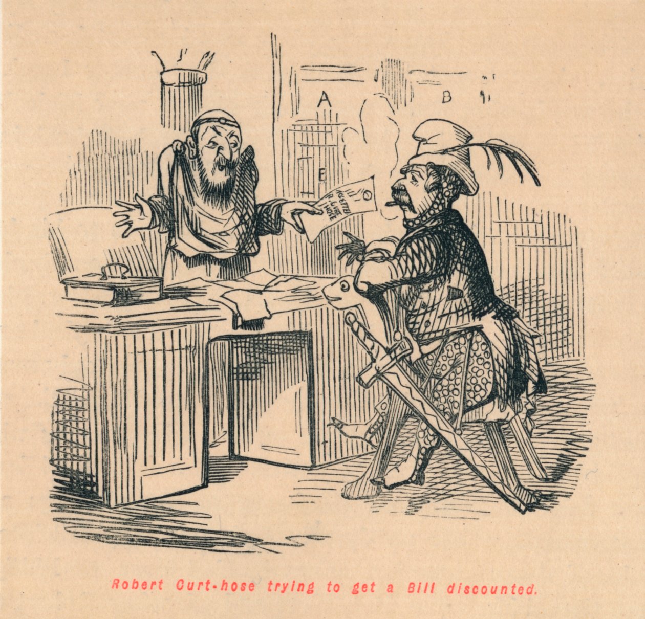 Robert Curthose trying to get a Bill discounted by John Leech