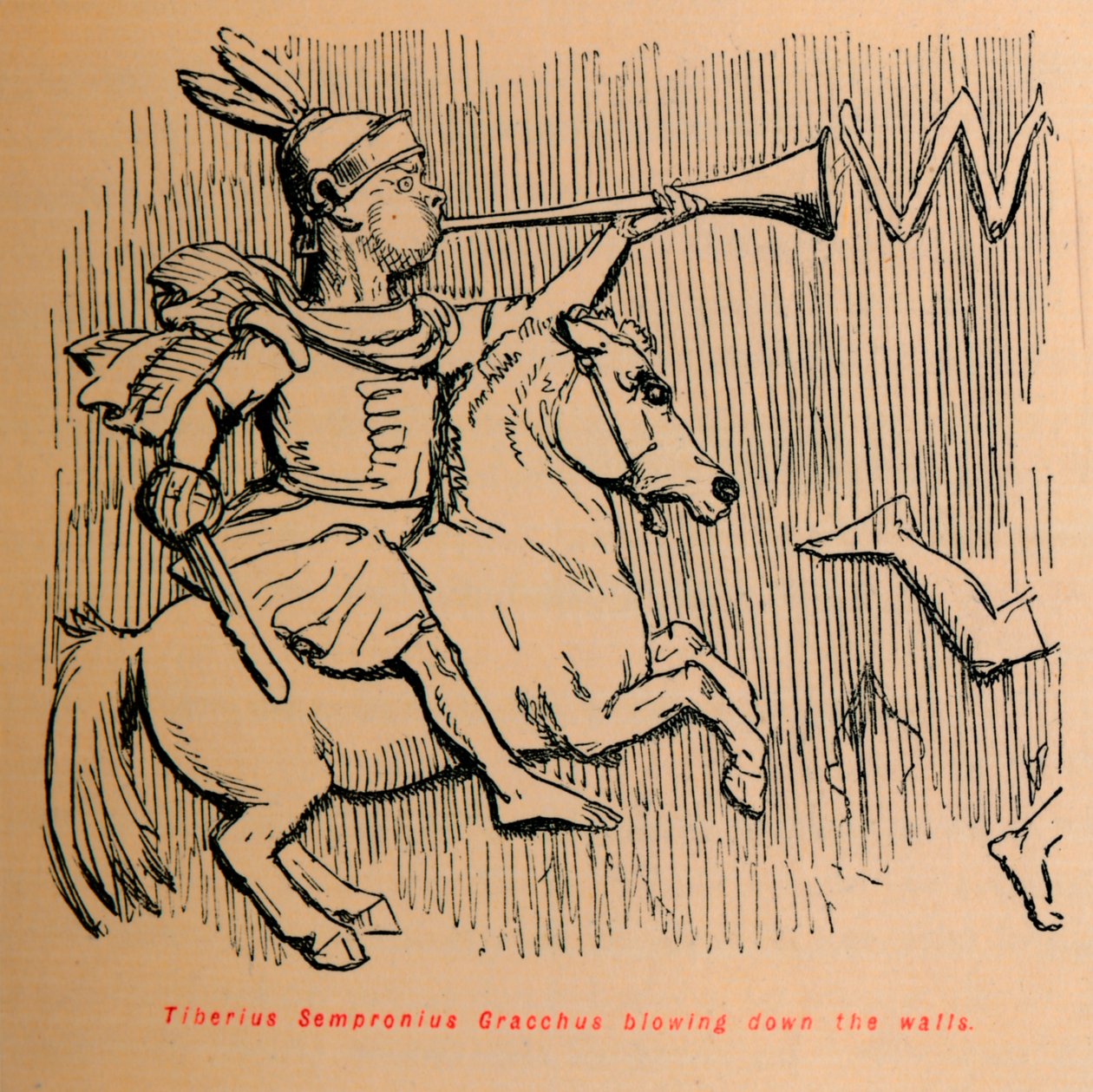 Tiberius Sempronius Gracchus Blowing Down the Walls by John Leech