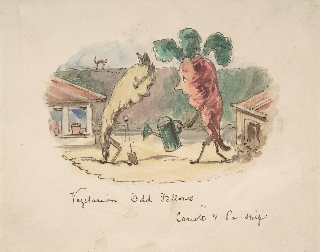 Vegetarian Odd Fellows: or, Carrott and Pa-Snip by John Leech