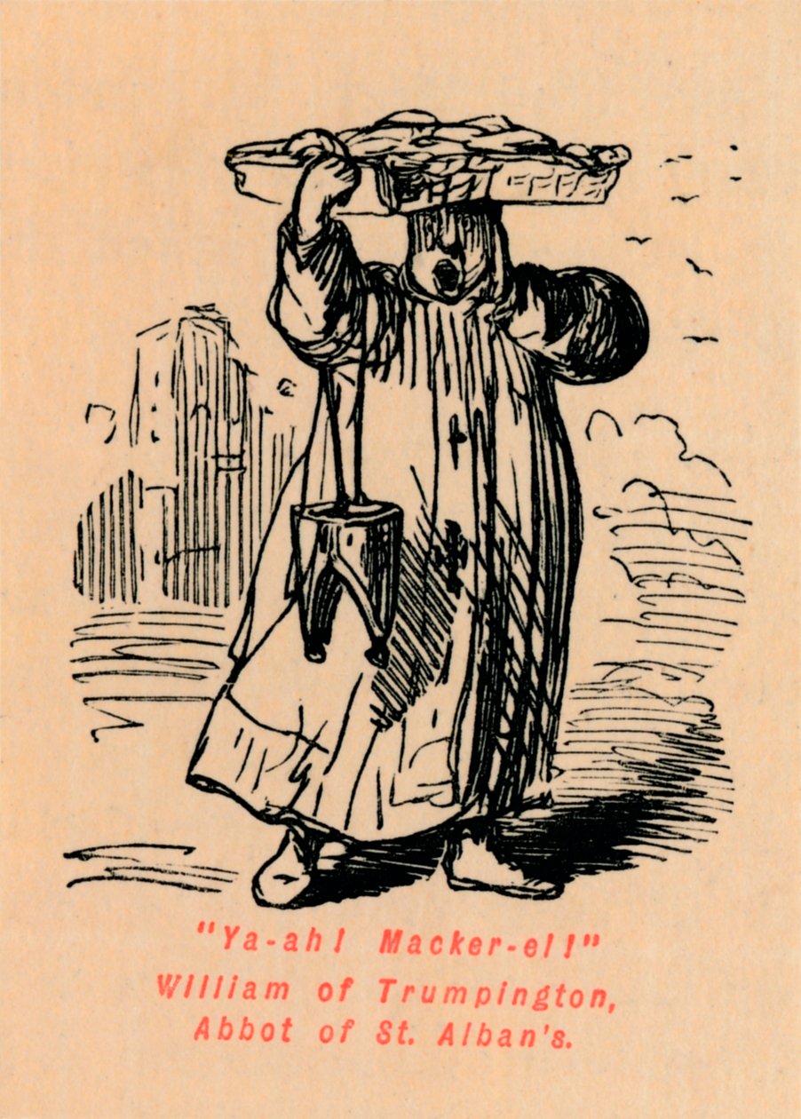 Ya-ah! Macker-el! William of Trumpington, Abbot of St. Albans by John Leech