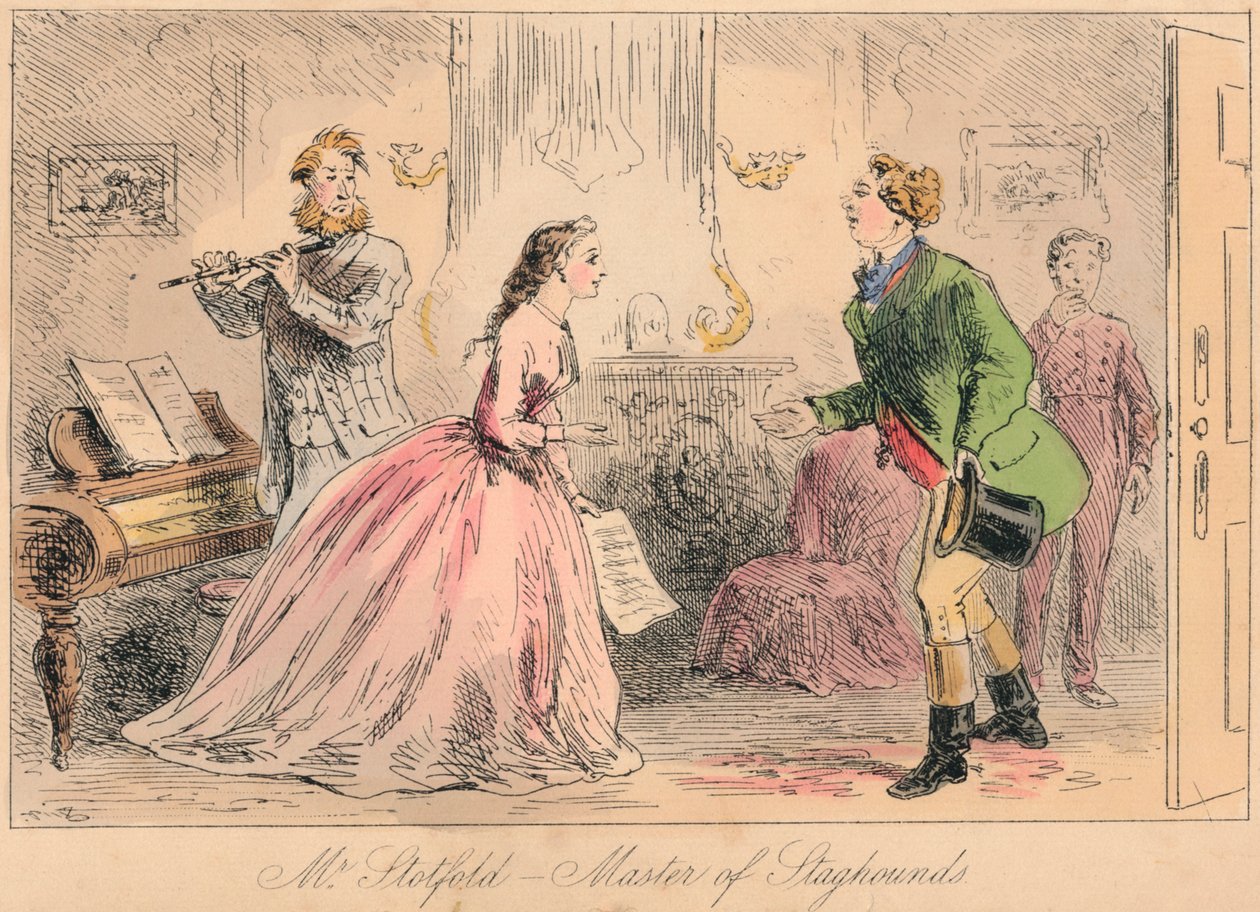 Mr. Stotford - Master of Staghounds by John Leech and Hablot Knight Browne