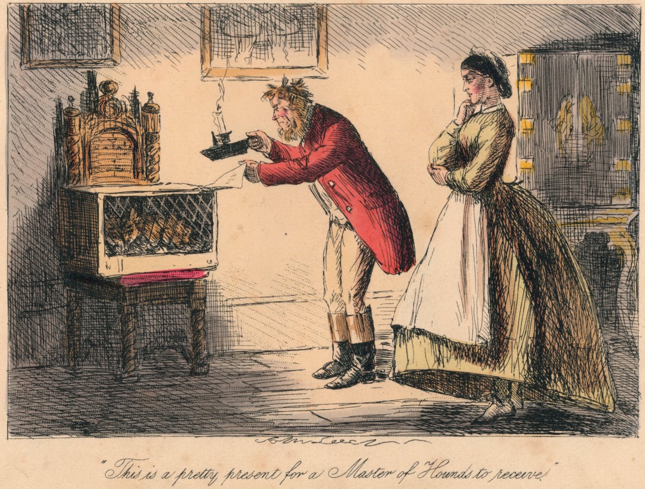 This is a Pretty Present for a Master of Hounds to Receive, 1865 by John Leech and Hablot Knight Browne