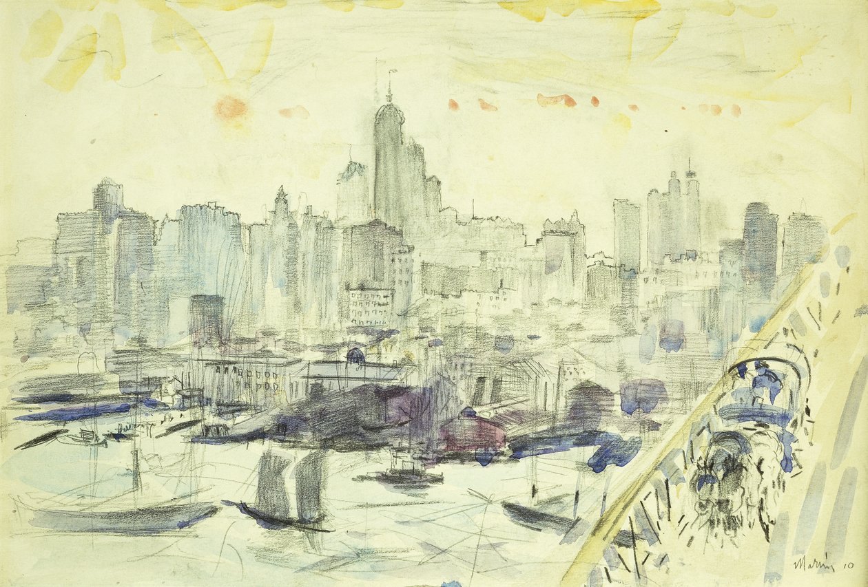 Vicinity Brooklyn Bridge by John Marin