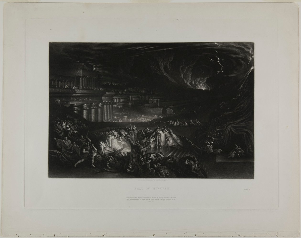 Fall of Nineveh, from Illustrations of the Bible by John Martin