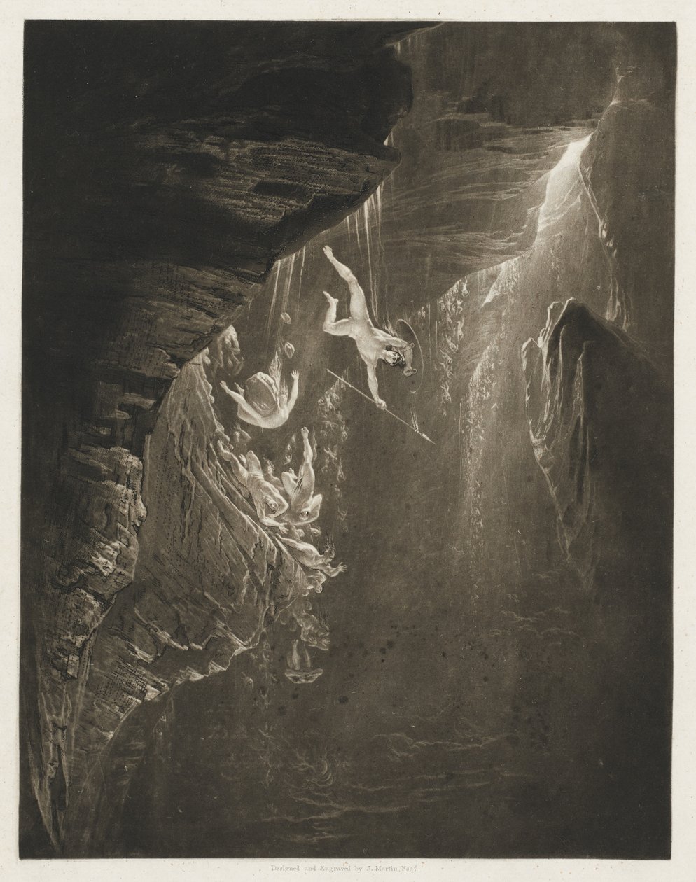 The Fall of the Rebel Angels, Paradise Lost, Book 1, Line 44 by John Martin