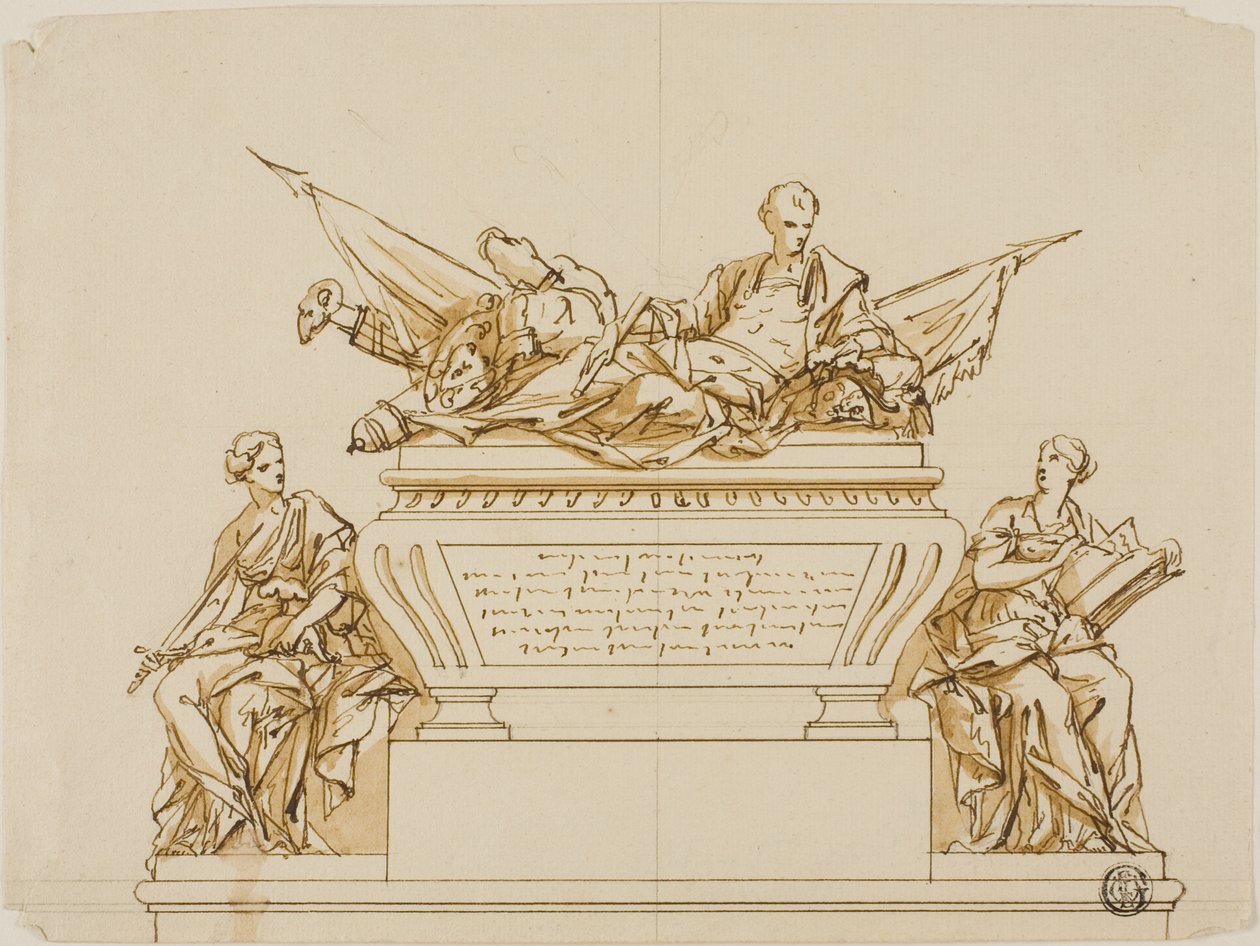 Unexecuted Design for the Monument to the First Duke of Marlborough by John Michael Rysbrack