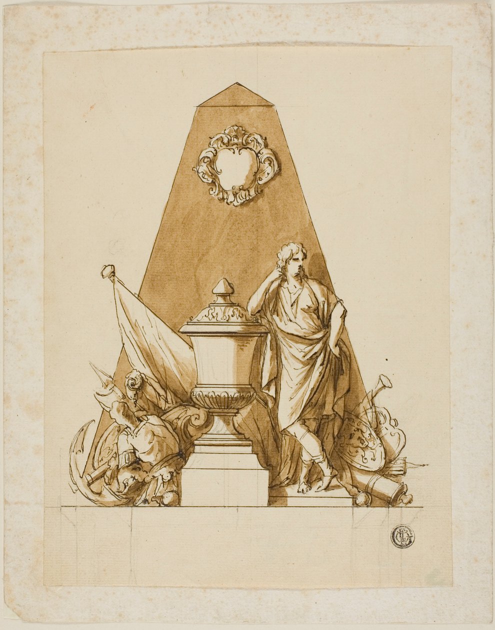 Unexecuted Design for the Monument to the First Duke of Marlborough by John Michael Rysbrack