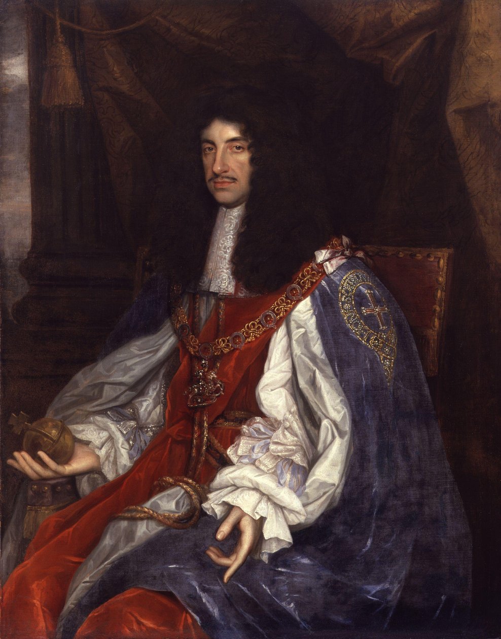 Portrait of Charles II in Garter Robes by John Michael Wright