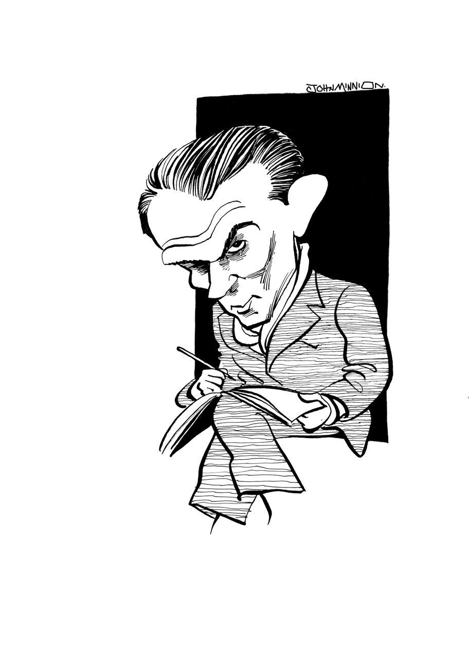 Bruno Schulz - caricature by John Minnion