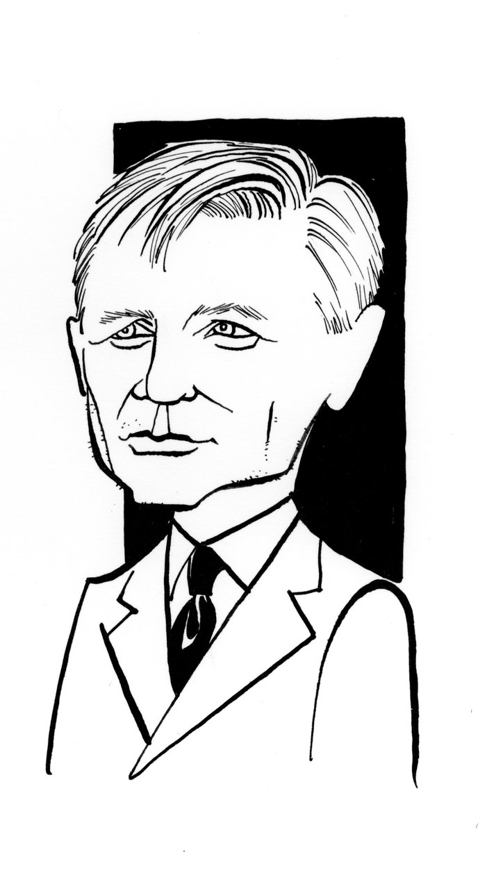 Daniel Craig - caricature by John Minnion