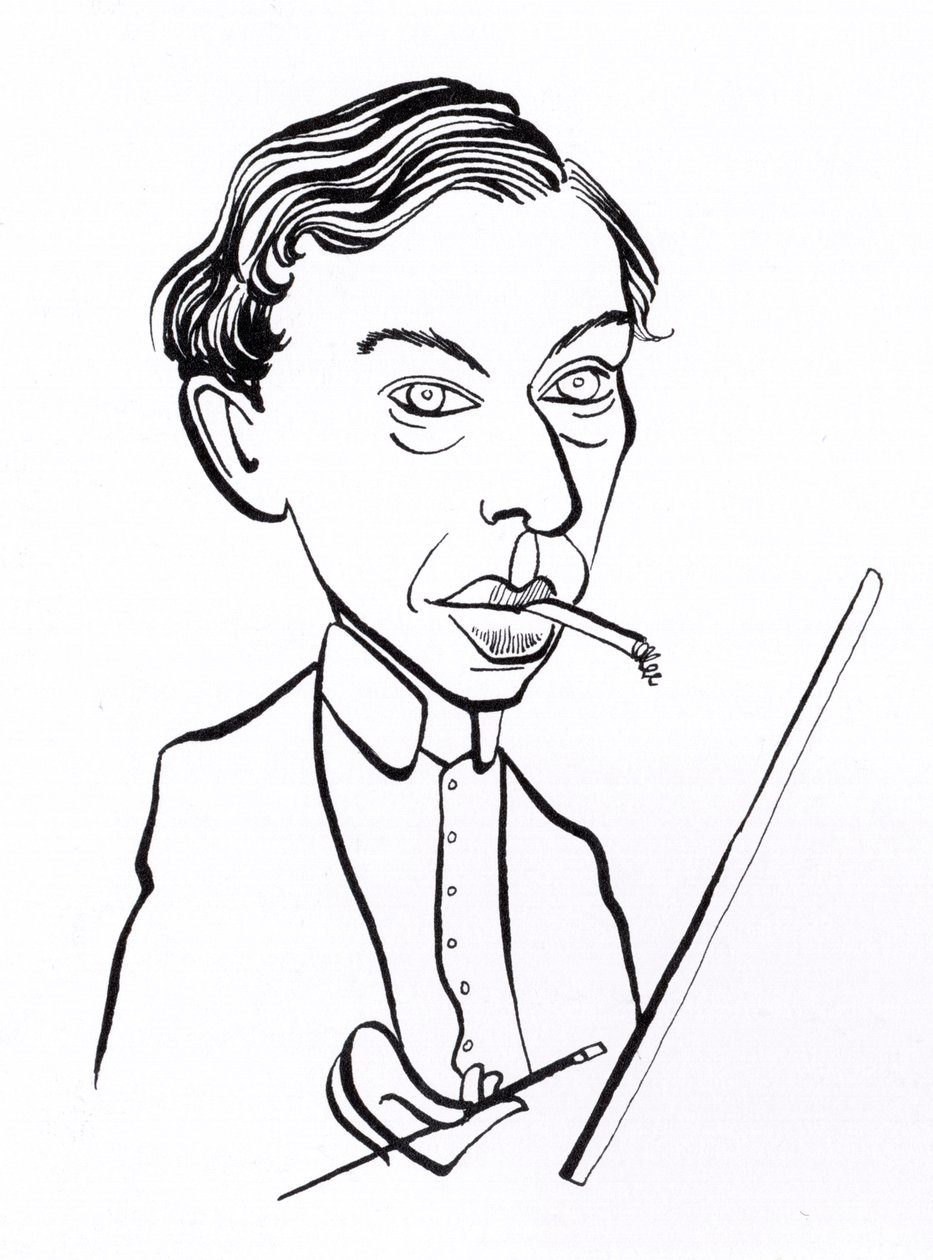 Ernst Ludwig Kirchner, caricature by John Minnion