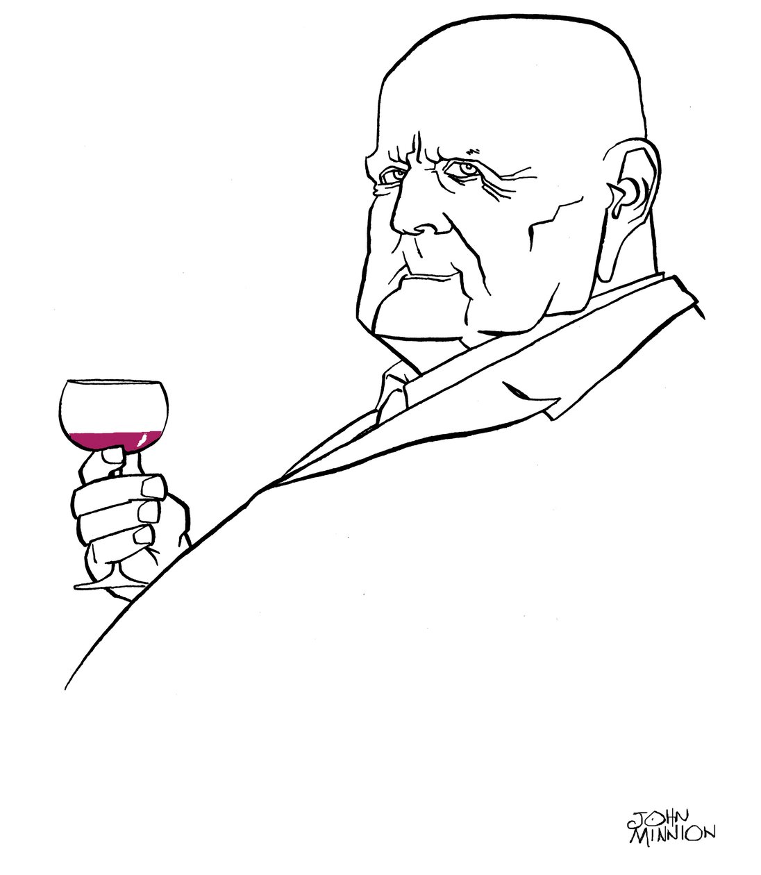 Jean Sibelius as an old man by John Minnion