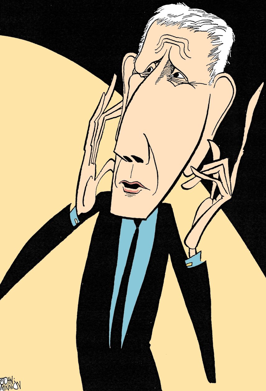 Jonathan Miller - caricature by John Minnion