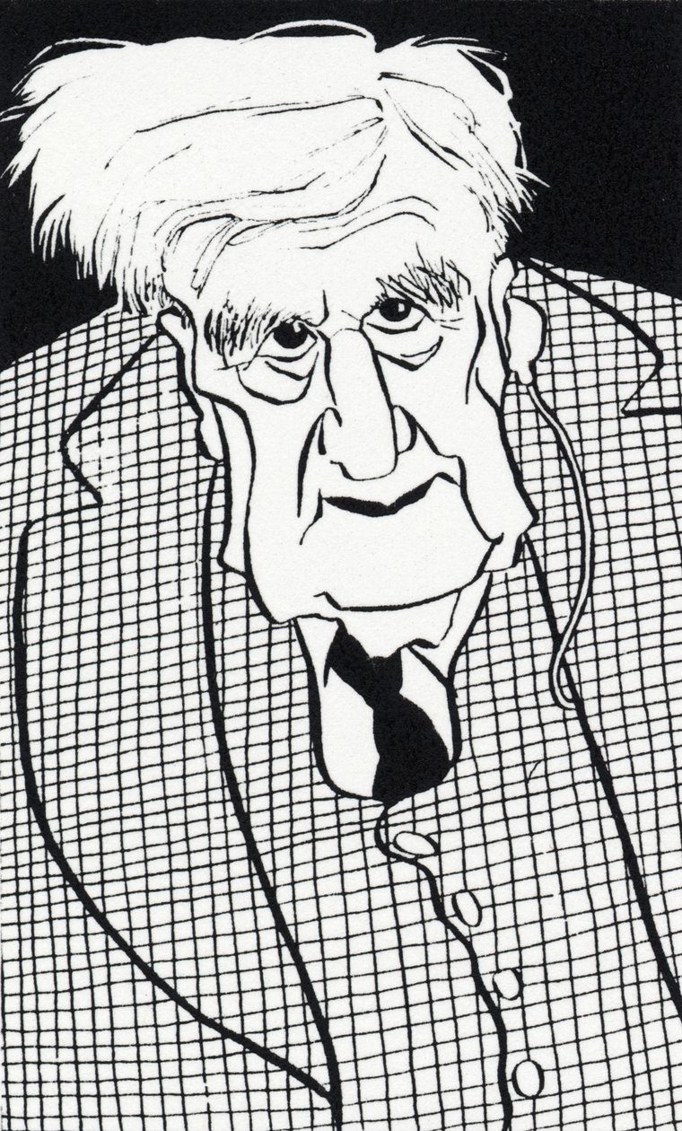 Ralph Vaughan Williams, caricature by John Minnion