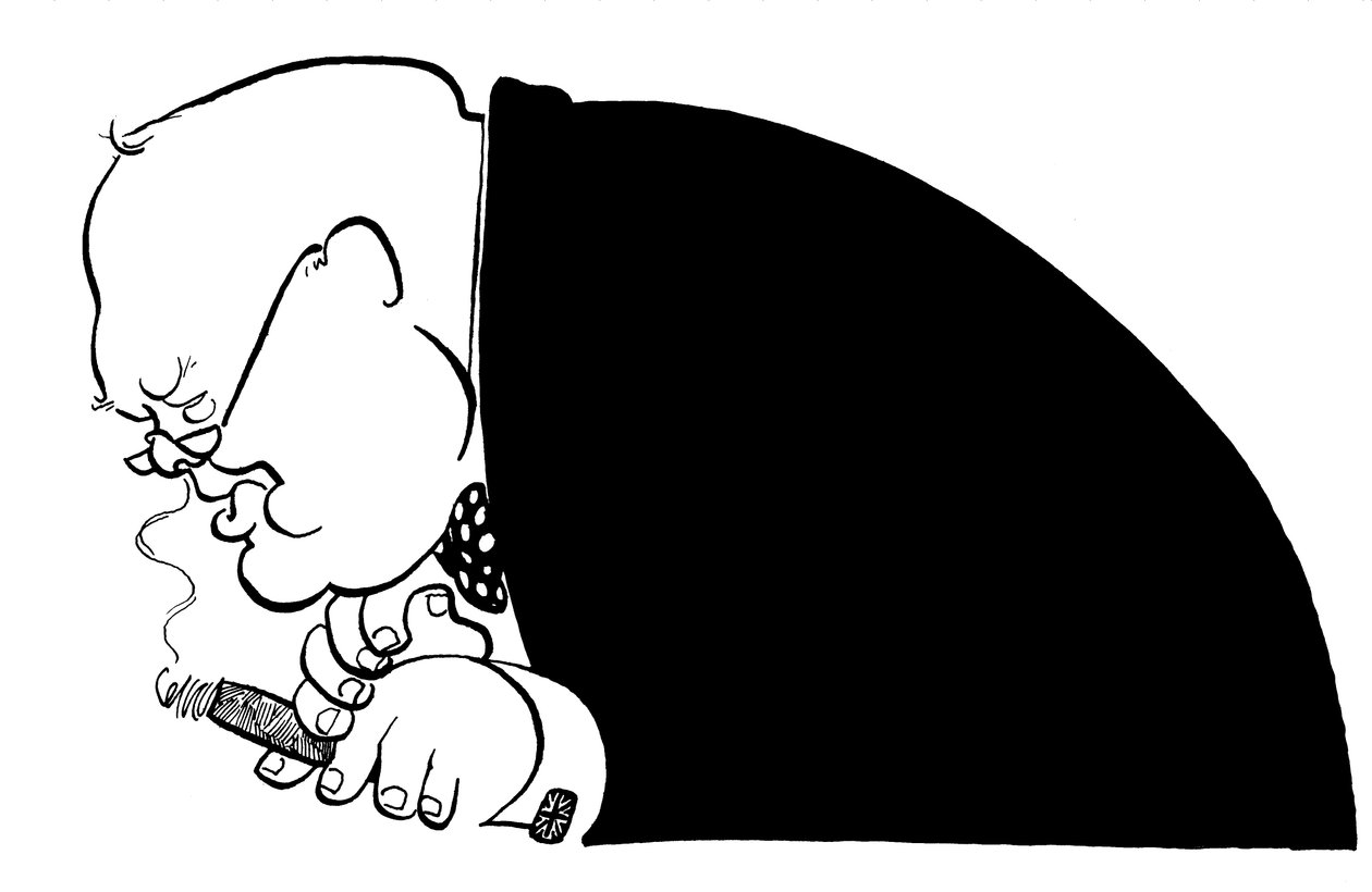 Winston Churchill - caricature by John Minnion