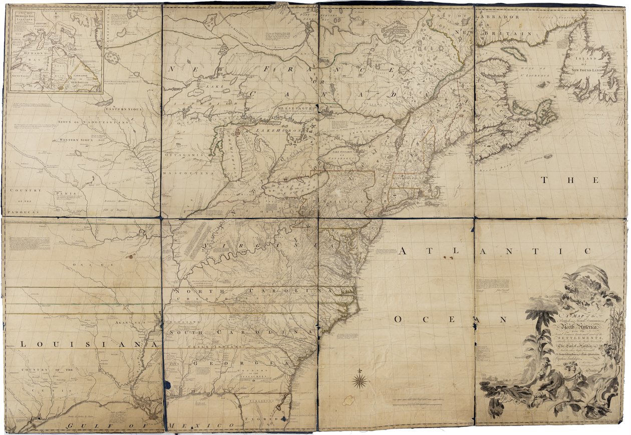 A Map of the British and French Dominions in North America by John Mitchell
