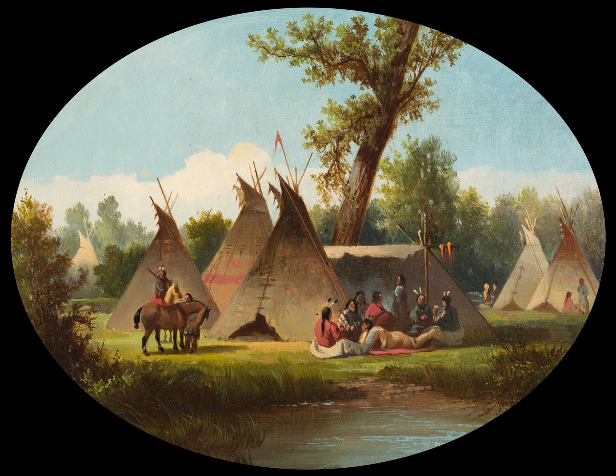 Assiniboin Encampment on the Upper Missouri by John Mix Stanley