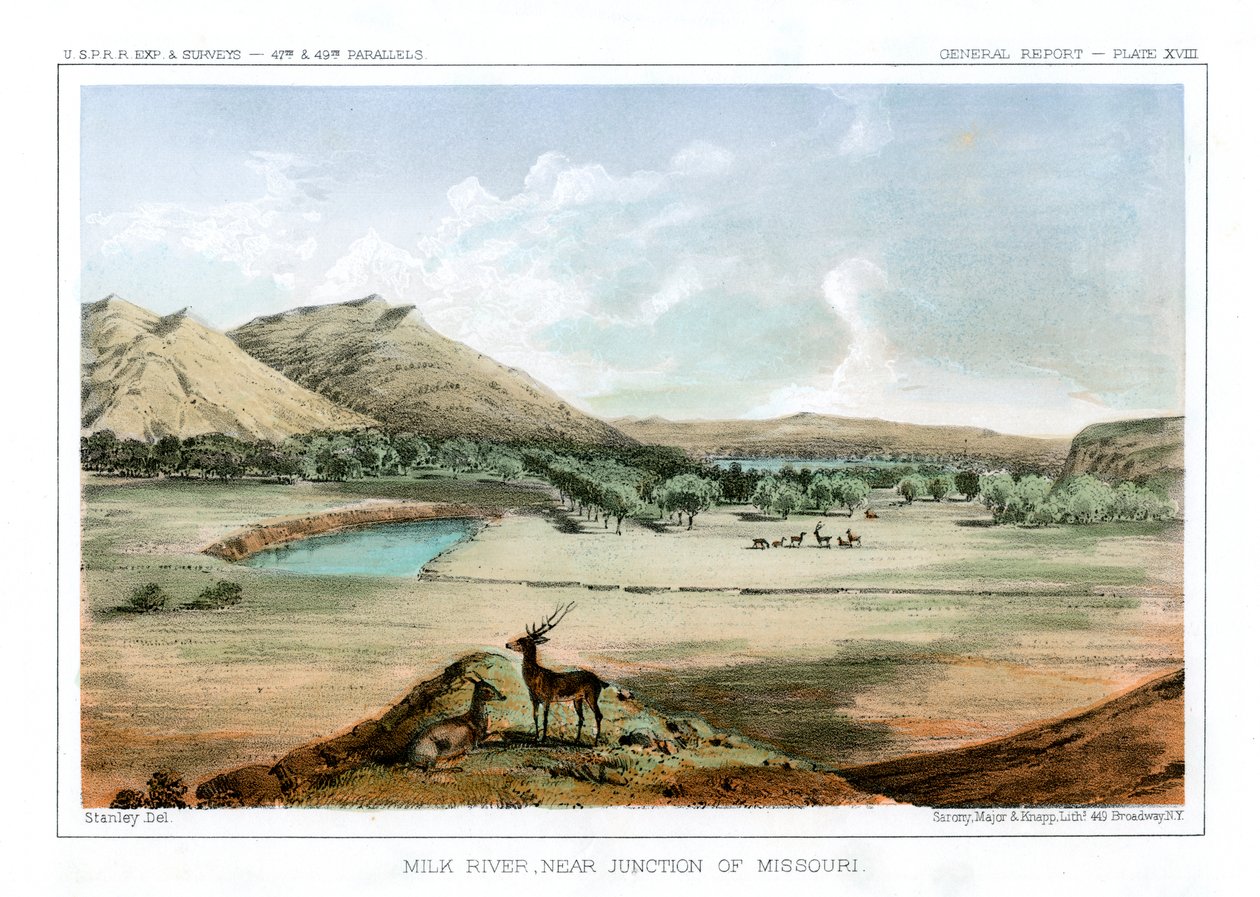 Milk River, Near Junction of Missouri by John Mix Stanley