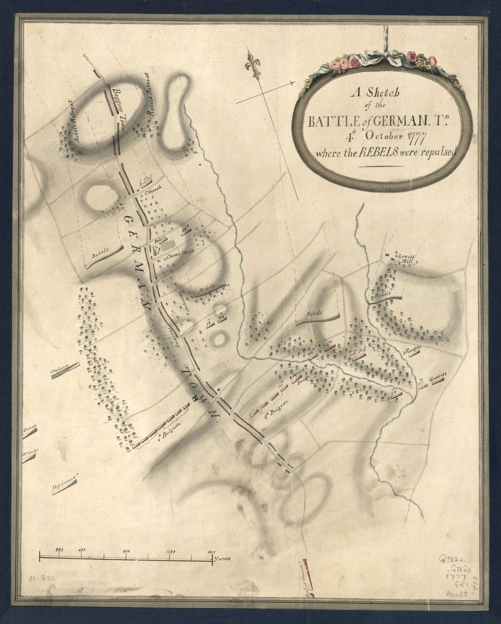 A Sketch of the Battle of Germantown, 4th October 1777, where the Rebels were Repulsed by John Montresor