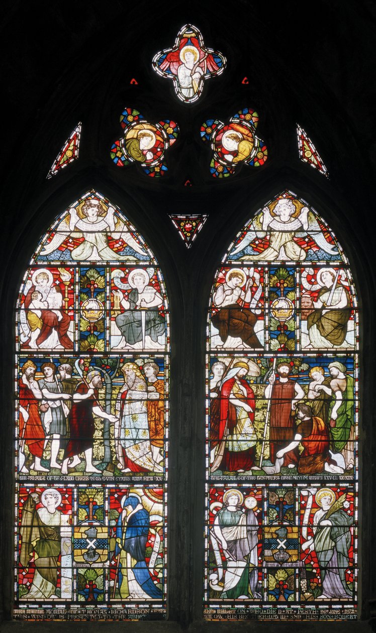Paisley Abbey, Cottire & Co, Attributed to John Moyr Smith, Temperance, Faith etc, 1873 by John Moyr attr.to Smith