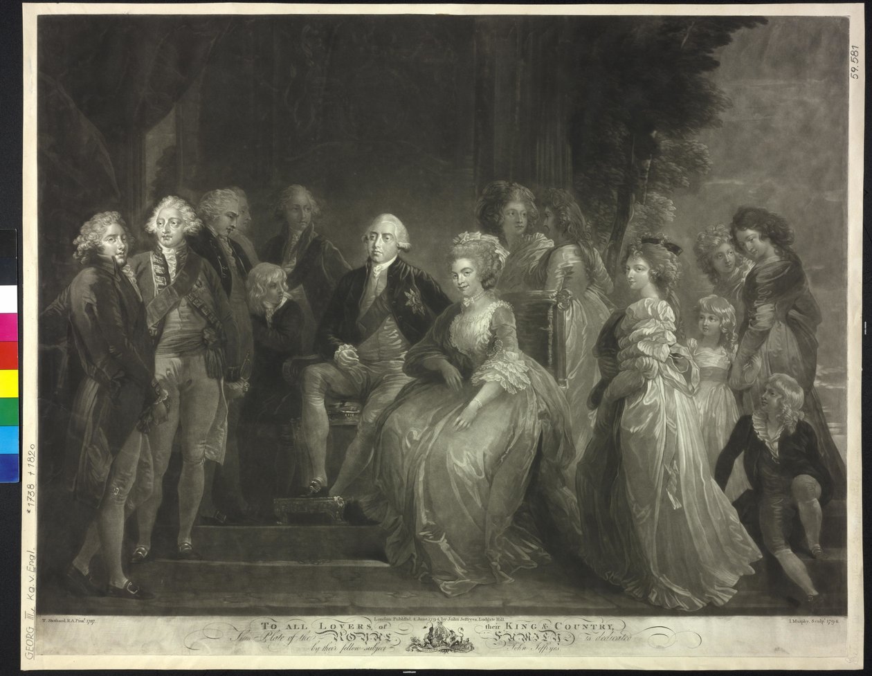 King George III of England with His Woman and Her Children by John Murphy